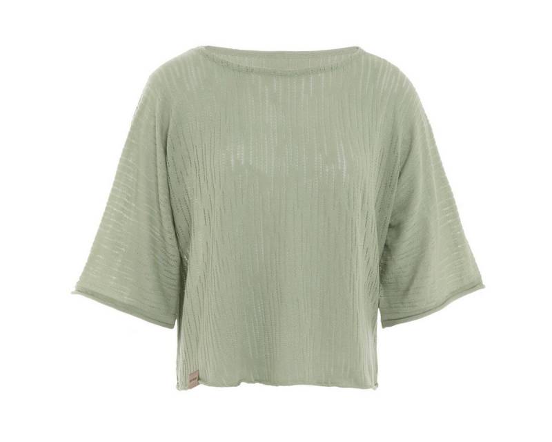 Knit Factory Strickpullover Jose Strickpullover Sage Green 36/42 Gestreift (Set, 1-tlg., Spar-Set) damen pullover strickpullover lang oversize sale Strick Winter herbst von Knit Factory