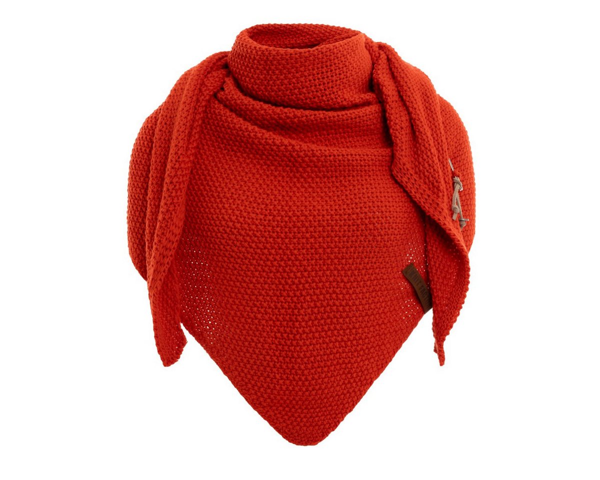 Knit Factory Strickschal Coco Dreiecksschal Grenadine Red 190x85 cm, (Set, 1-St. Spar-Set), Schal Damen Herren set loop tücher schals winter Strick Mode herbst von Knit Factory