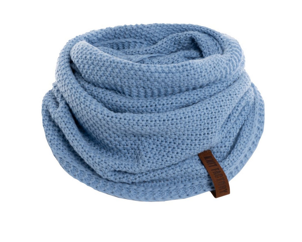 Knit Factory Strickschal Coco Loop Schal Crystal Blue One Size, (Set, 1-St. Spar-Set), Schal Damen Herren set loop tücher schals winter Strick Mode herbst von Knit Factory