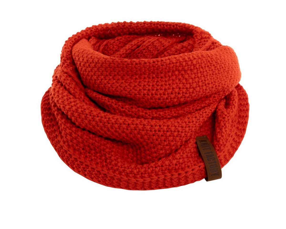 Knit Factory Strickschal Coco Loop Schal Grenadine Red One Size, (Set, 1-St. Spar-Set), Schal Damen Herren set loop tücher schals winter Strick Mode herbst von Knit Factory