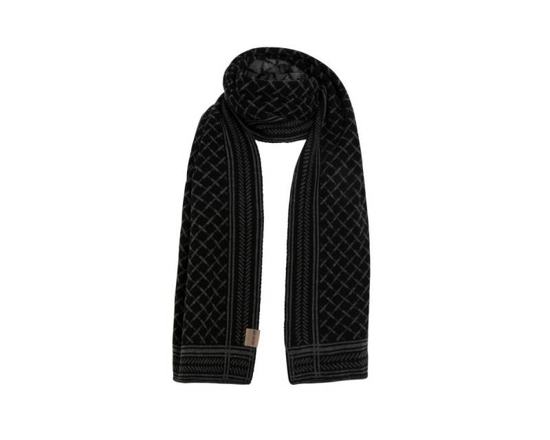 Knit Factory Strickschal Dusk Schal Schwarz/Anthrazit, (1-St), Schal Halstuch Dreiecksschal Tuch Strickmode von Knit Factory