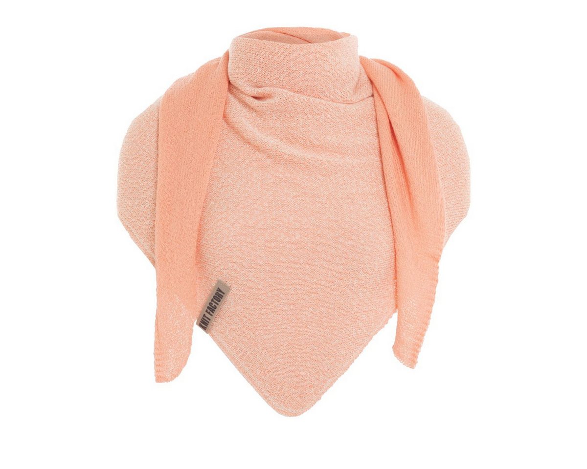 Knit Factory Strickschal Ella Dreiecksschal Ecru Apricot One Size Mix, (Set, 1-St. Spar-Set), Schal Damen Herren set loop tücher schals winter Strick Mode herbst von Knit Factory