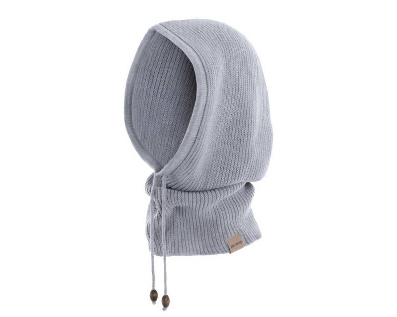 Knit Factory Strickschal Evy Kapuzenschal Grau One Size, (Set, 1-St. Spar-Set), Schal Damen Herren set loop tücher schals winter Strick Mode herbst von Knit Factory