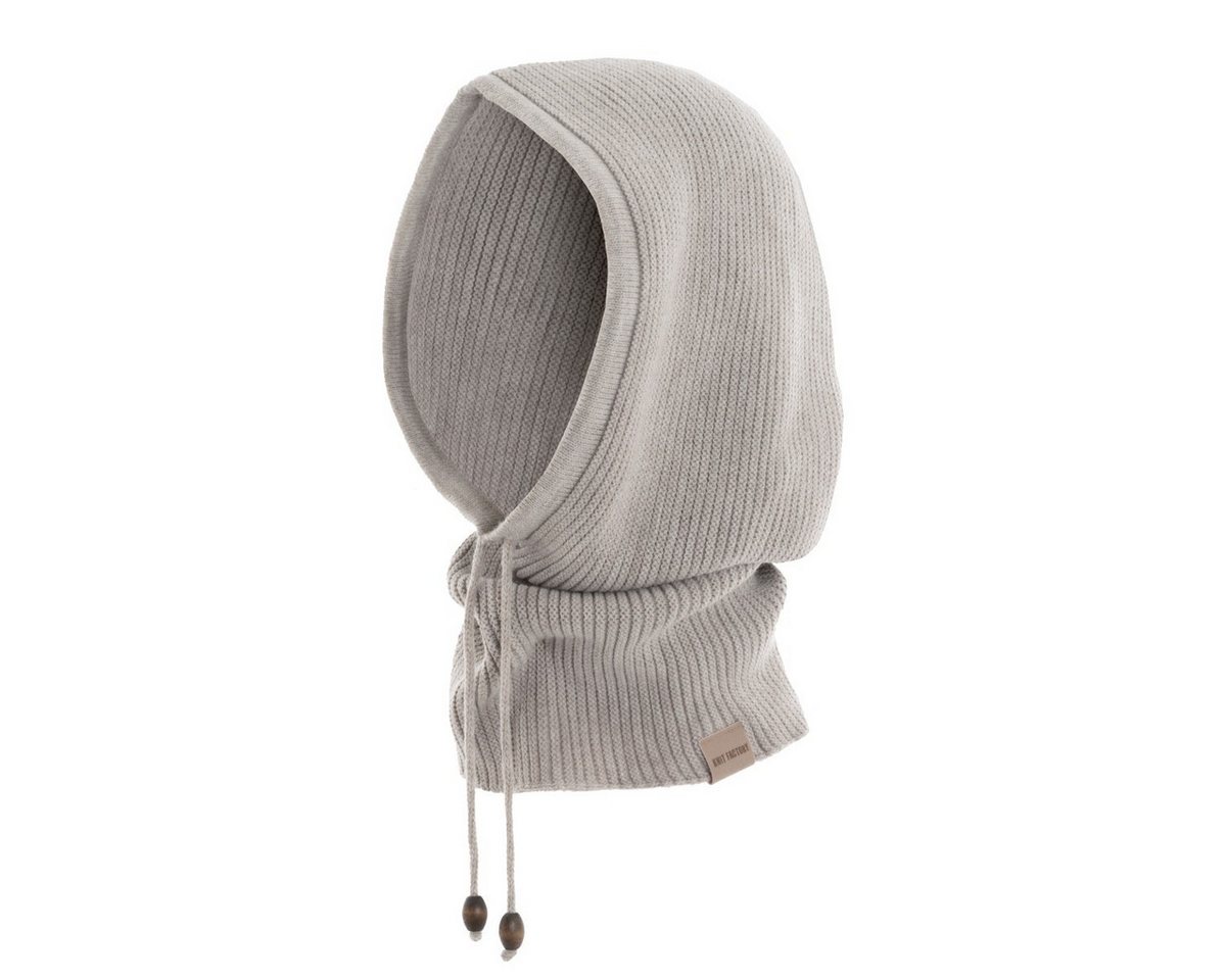 Knit Factory Strickschal Evy Kapuzenschal Iced Clay One Size, (Set, 1-St. Spar-Set), Schal Damen Herren set loop tücher schals winter Strick Mode herbst von Knit Factory