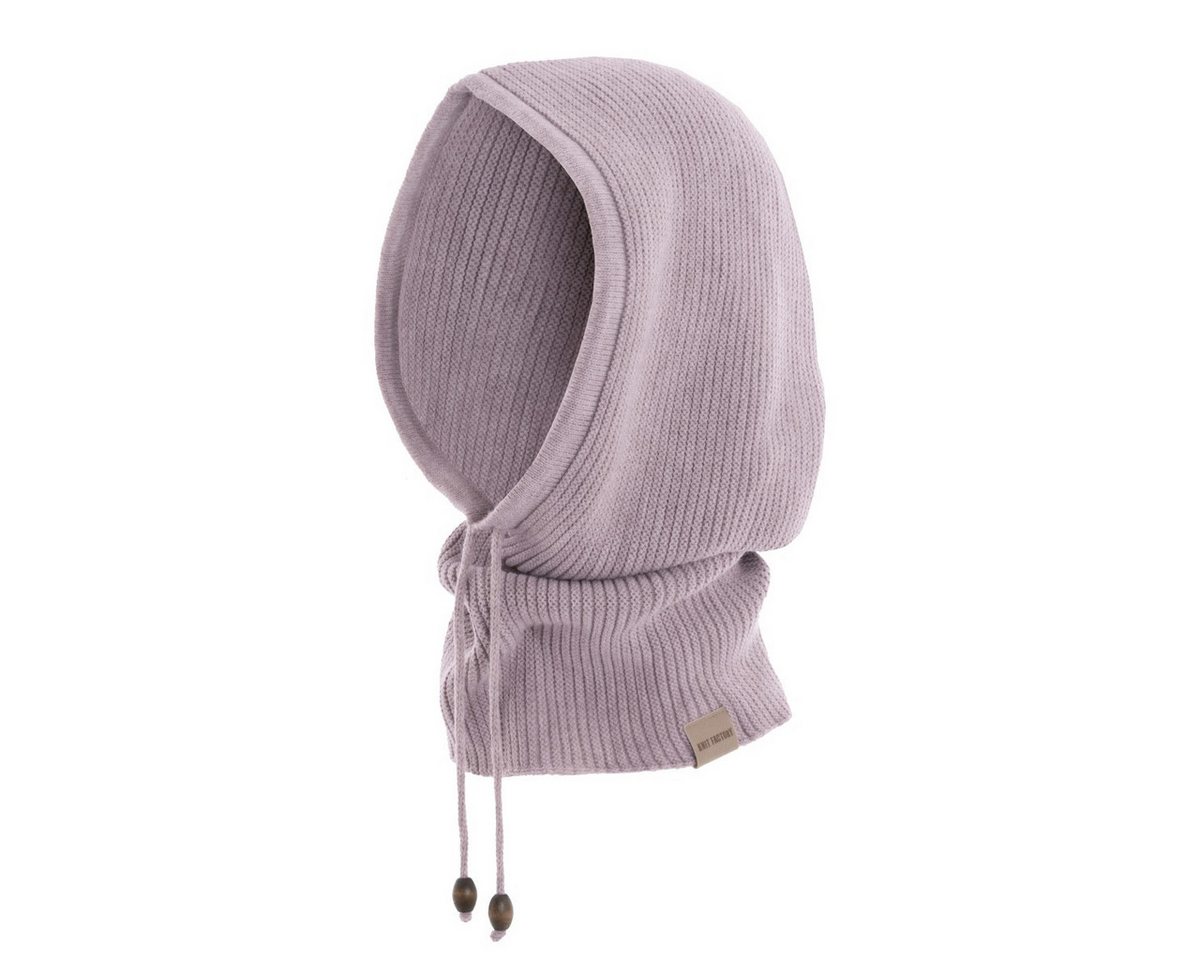 Knit Factory Strickschal Evy Kapuzenschal Mauve One Size, (Set, 1-St. Spar-Set), Schal Damen Herren set loop tücher schals winter Strick Mode herbst von Knit Factory