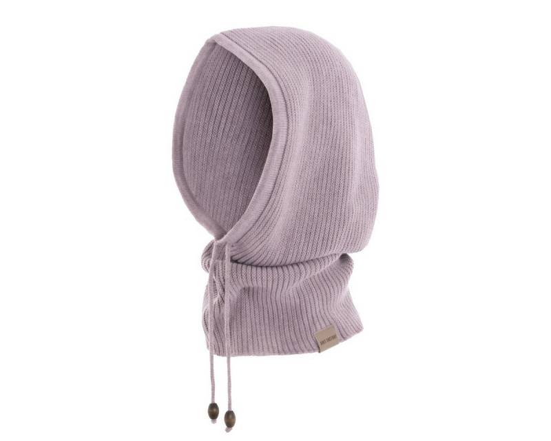 Knit Factory Strickschal Evy Kapuzenschal Mauve One Size, (Set, 1-St. Spar-Set), Schal Damen Herren set loop tücher schals winter Strick Mode herbst von Knit Factory