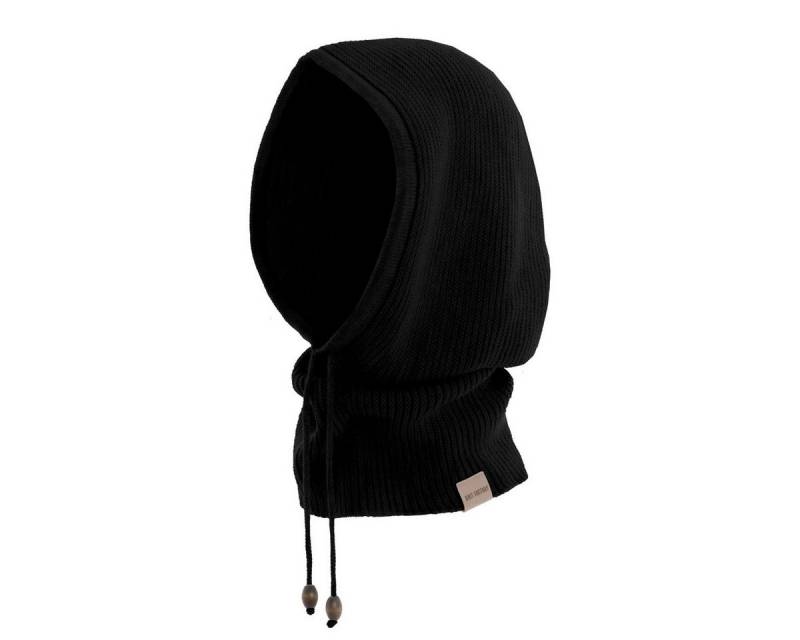Knit Factory Strickschal Evy Kapuzenschal Schwarz One Size, (Set, 1-St. Spar-Set), Schal Damen Herren set loop tücher schals winter Strick Mode herbst von Knit Factory