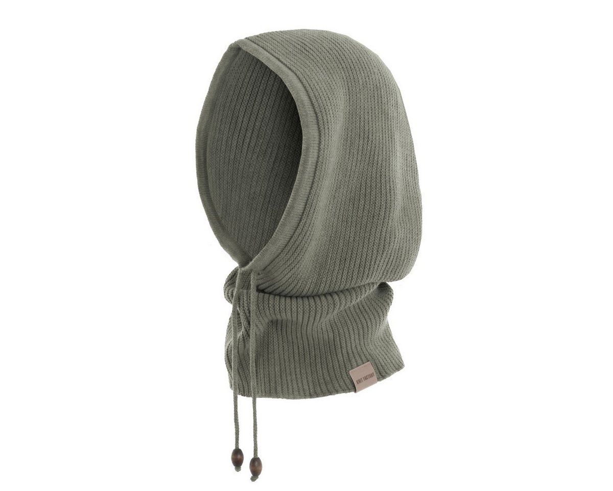 Knit Factory Strickschal Evy Kapuzenschal Urban Green One Size, (Set, 1-St. Spar-Set), Schal Damen Herren set loop tücher schals winter Strick Mode herbst von Knit Factory