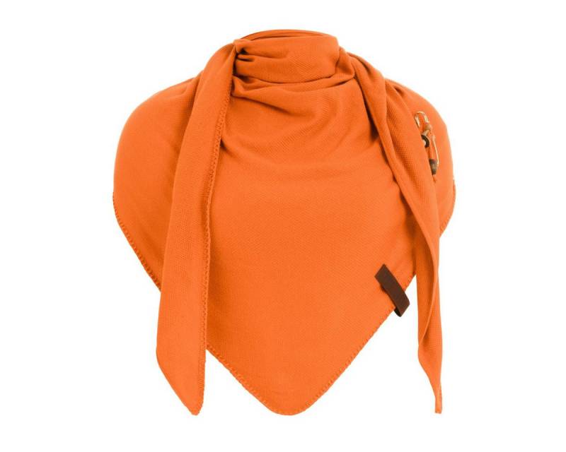 Knit Factory Strickschal Lola Dreieckstuch gestrickt Orange, (1-St), Schal Halstuch Dreiecksschal Tuch Strickmode von Knit Factory