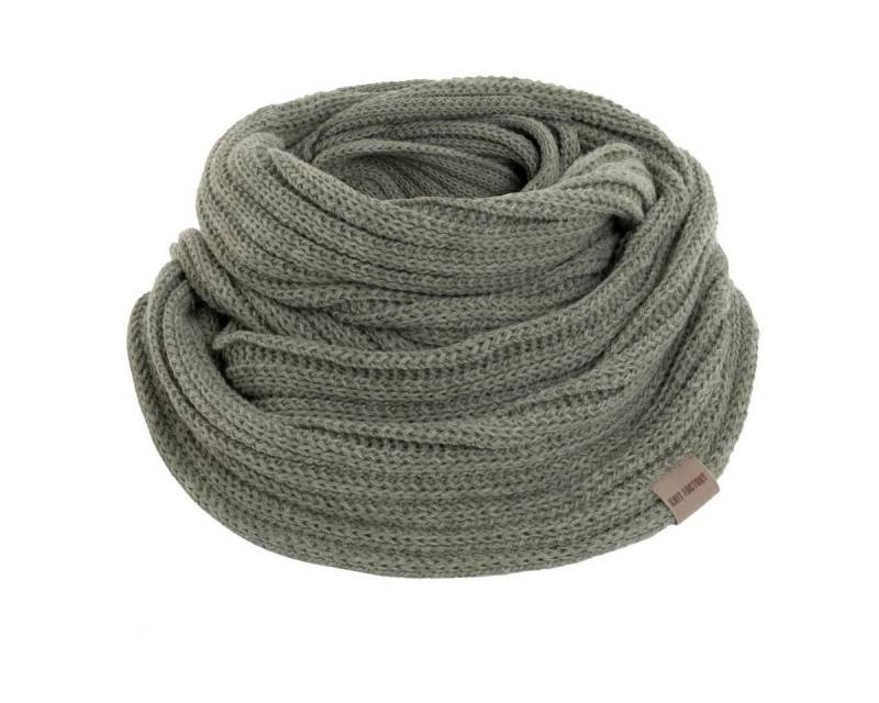 Knit Factory Strickschal Nica Loop Schal Urban Green One Size Gestreift, (Set, 1-St. Spar-Set), Schal Damen Herren set loop tücher schals winter Strick Mode herbst von Knit Factory