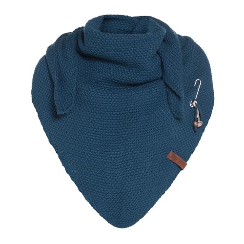 Knit Factory - Dreiecksschal Coco - Damen Strickschal mit Wolle - Umschlagtuch für den Herbst und Winter - Winterschal - Dreieckstuch - Hochwertige Qualität - XXL Schal - 190 x 85 cm - Petrol von KNIT FACTORY