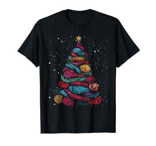 Garn Weihnachtsbaum Häkeln Stricken Xmas Garn Baum Damen T-Shirt Garn Weihnachtsbaum Häkeln Stricken Xmas Garn Baum Damen T-Shirt von Knit a Crochet Ugly Christmas Clothing