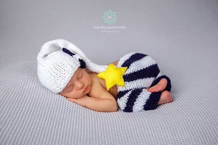 Newborn Elf Set, Hat & Pants, Photography Prop, Photo Long Tail Hat, Stocking Cap, Pom von KnitAndCrochetLAND