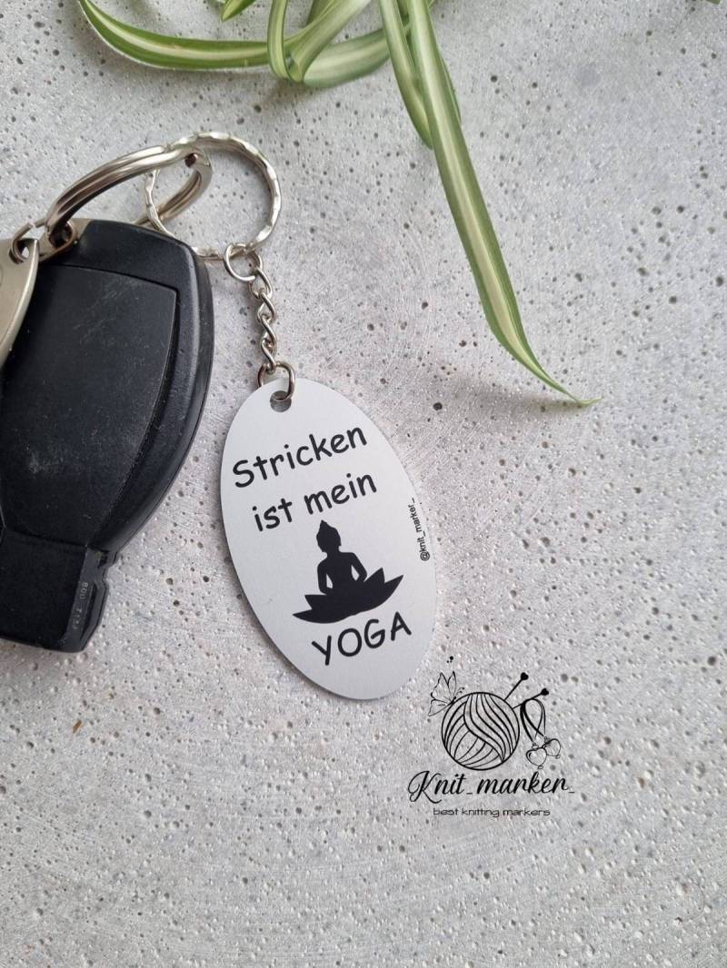 Knit_Marker Schlüsselanhänger Für Stricker/Innen Stricken Ist Mein Yoga/ Rucksackanhänger Knit_Marker Schlüsselanhänger Für Stricker/Innen Stricken Ist Mein Yoga/ Rucksackanhänger von KnitMarkerShop