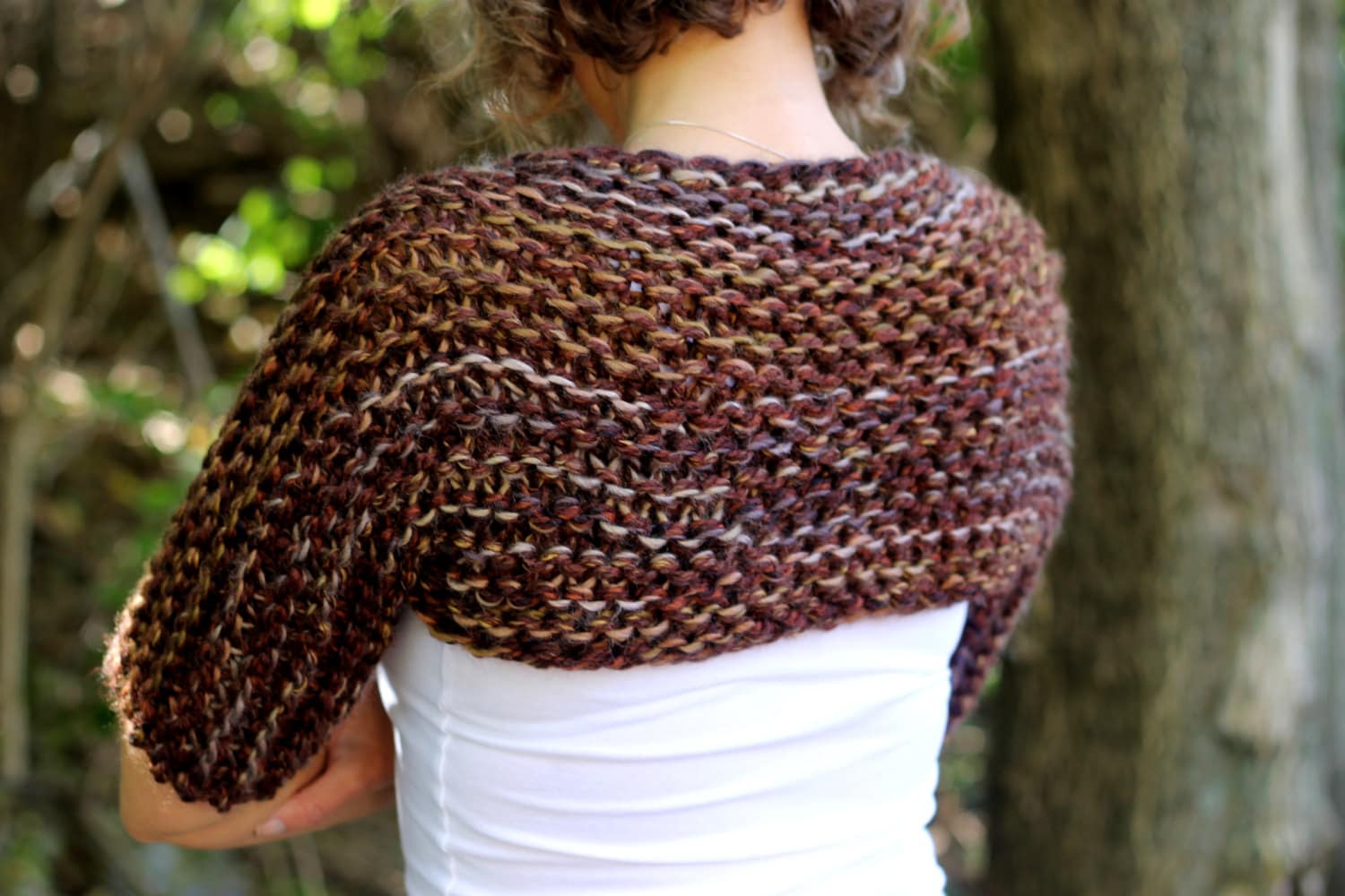 Highlands Inspiriert Braun Garten Shrug, Handgestrickter Bolero, Schulter Outlander Geschenk, Geschenk Für Freundin von KnitPlayLove