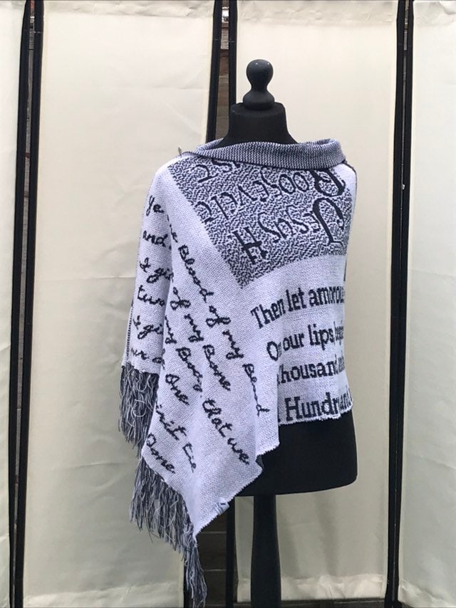 Weiß Und Kohle, Dinna Fash, Gestricktes Tuch, Mit Quasten, Outlander Inspiriert, Sassenach, Vegan Freundlich Weiß Und Kohle, Dinna Fash, Gestricktes Tuch, Mit Quasten, Outlander Inspiriert, Sassenach, Vegan Freundlich von KnitWitsBySabine