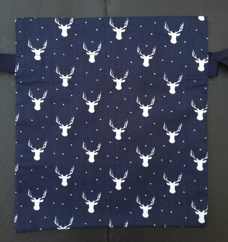 Weihnachten Kordelzug Stoffbeutel Weihnachten Kordelzug Stoffbeutel von KnitandSewbyJo
