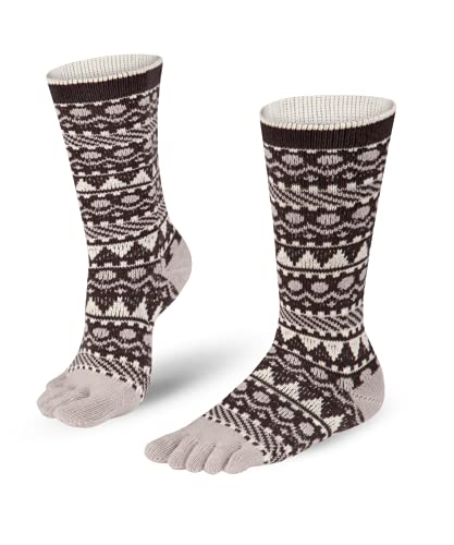 Knitido Biwa Cotton Zehensocken, bunt gemusterte Zehenstrümpfe aus Baumwolle, für Damen von Knitido