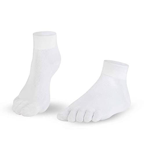 Knitido Dr. Foot® Silver Protect, antimikrobielle kurze Zehensocken mit Silberfaden, Größe:35-38, Farbe:reinweiß (002) von Knitido