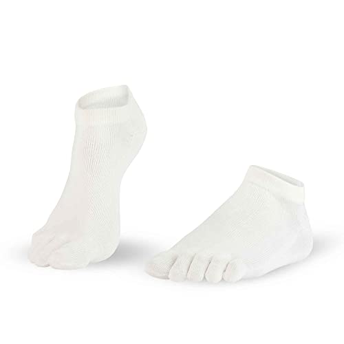 Knitido Dr. Foot® Silver Protect | Antimikrobielle Sneaker Zehensocken mit Silberfäden für Damen und Herren, gegen Schweiß und Fußpilz-Infektionen, Größe:35-38, Farbe:weiß (002) von Knitido