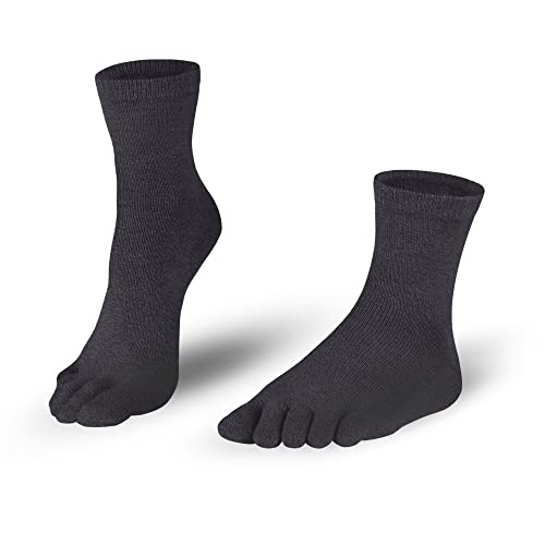 Knitido Essentials Midi, halb hohe Zehensocken aus 85% Baumwolle, für jeden Tag, für Damen und Herren, Größe:43-46, Farbe:Charcoal (815) von Knitido