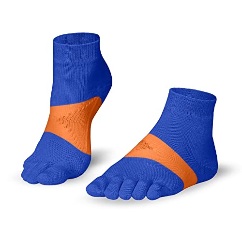 Knitido MTS Tornado ultra-robuste Sport-Zehensocken mit Blasenschutz, Größe:35-38, Farbe:Mandarin Blue/Orange (226) von Knitido