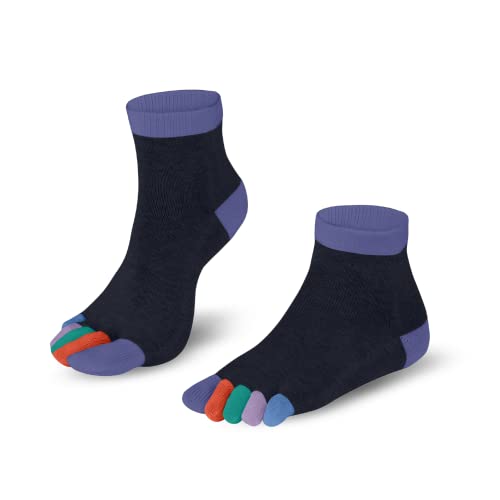 Knitido Rainbows, Kurze Zehensocken mit bunten Zehen, 95% Baumwolle, 1 er Pack, für Damen, Herren und Kinder von Knitido