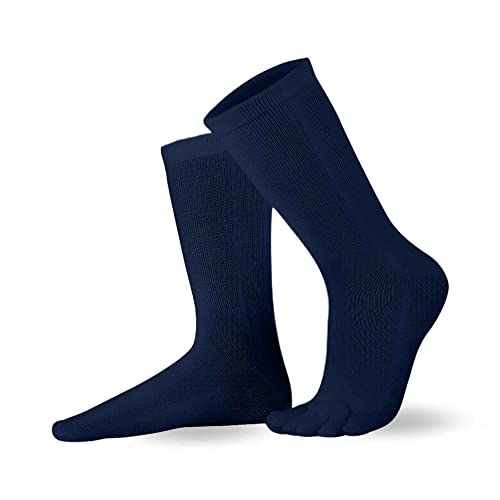 Knitido wadenlange Zehensocken aus Baumwolle Essentials, 9 Farben, Unisex, Größe:35-38, Farbe:Navy (006) von Knitido