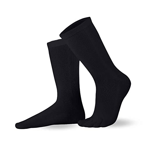 Knitido wadenlange Zehensocken aus Baumwolle Essentials, 9 Farben, Unisex, Größe:39-42, Farbe:schwarz (101) von Knitido