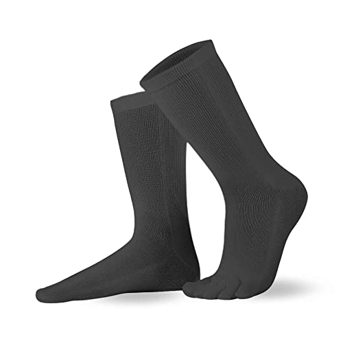 Knitido wadenlange Zehensocken aus Baumwolle Essentials, 9 Farben, Unisex, Größe:43-46, Farbe:grau (010) von Knitido