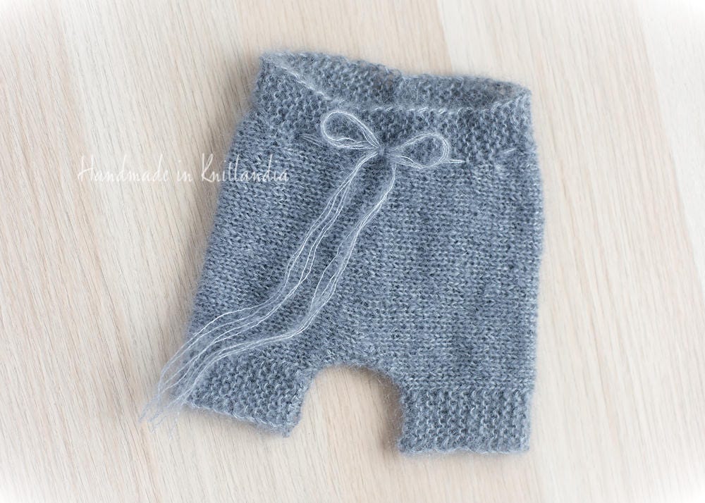 Neugeborene Mohair Shorts, Windelhülle, Hose Fotorequisite von Knitlandia