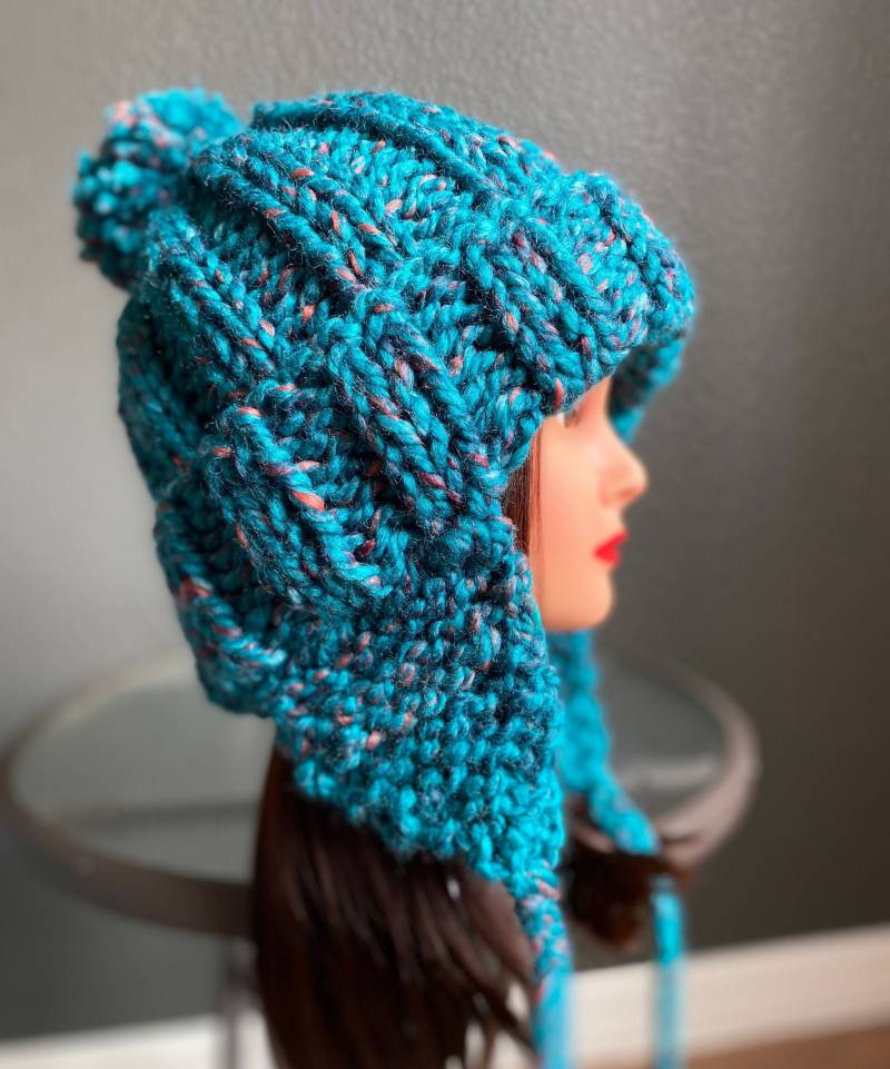 Grobstrick-Beanie Mit Geflochtenen Quasten Wollmütze Grobstrick-Beanie Mit Geflochtenen Quasten Wollmütze von Knitrhapsody