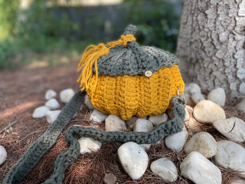 Halloween Kürbistasche , Trick Or Treat Bag Handgemachte Häkeltasche Bucket Candy Halloween Kürbistasche , Trick Or Treat Bag Handgemachte Häkeltasche Bucket Candy von KnitsoCO