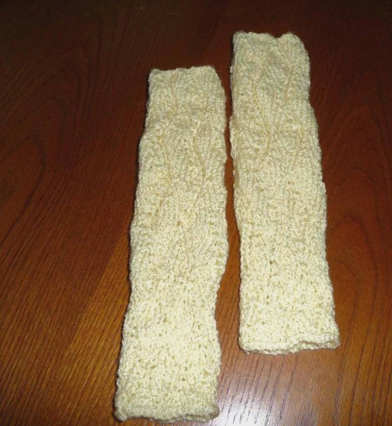 Schöne Gelbe Handgestrickte Mitts/Muffatees von KnitterScarlet