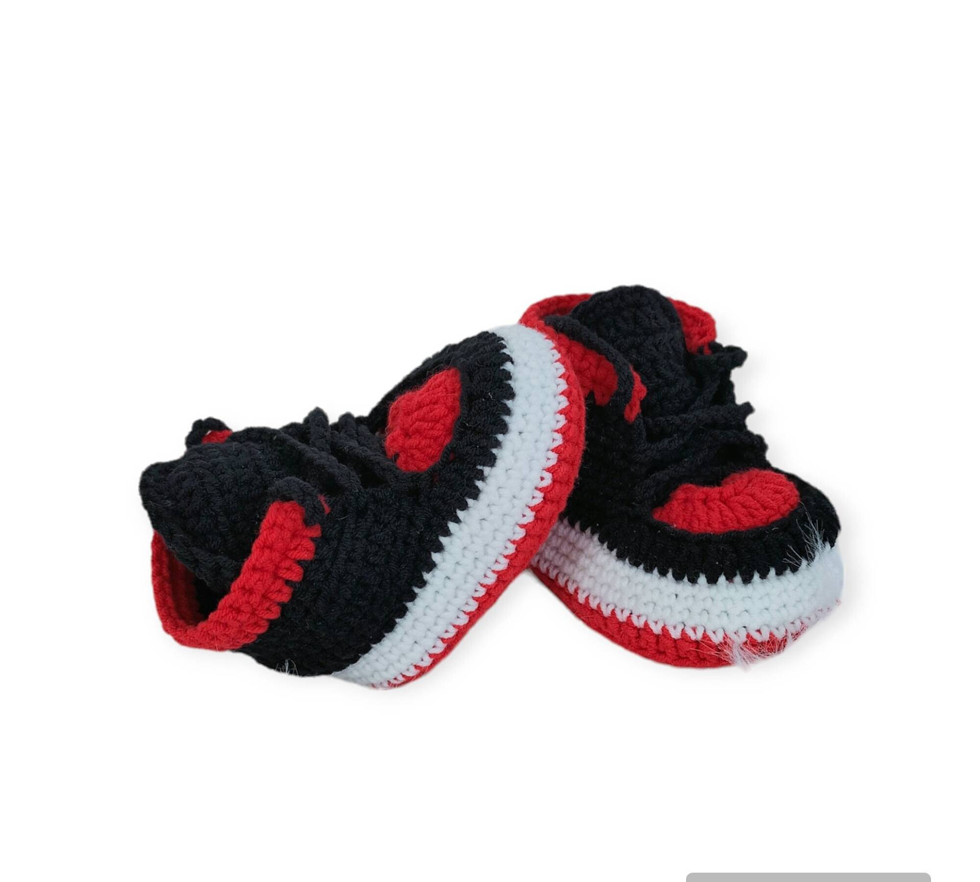 Gehäkelte Babyschuhe, Rote Häkelschuhe Baby Junge von KnittingARTwork