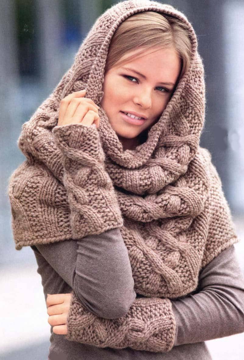 Gestrickter Schal Mit Handschuhen, Set Aus Und Winterschal, Ein Geschenk Für Sie, Gestrickte Handschuhe, Eleganter Gestrickter Schal Mit Handschuhen, Set Aus Und Winterschal, Ein Geschenk Für Sie, Gestrickte Handschuhe, Eleganter von KnittingAlexBoutique