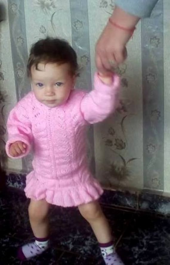 Handgestricktes Kinderkleid, Kleidung Für Kinder, Strickkleid, Elegantes Kleid Handgestricktes von KnittingAlexBoutique