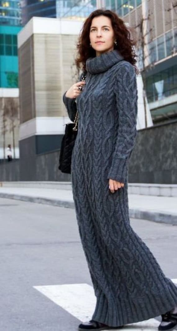 Langes Maxikleid, Damenkleid, Herbst-Winterkleid, Handgestricktes Elegantes Kleid, Wollkleid, Langes Ein Geschenk Für Sie Langes Maxikleid, Damenkleid, Herbst-Winterkleid, Handgestricktes Elegantes Kleid, Wollkleid, Langes Ein Geschenk Für Sie von KnittingAlexBoutique