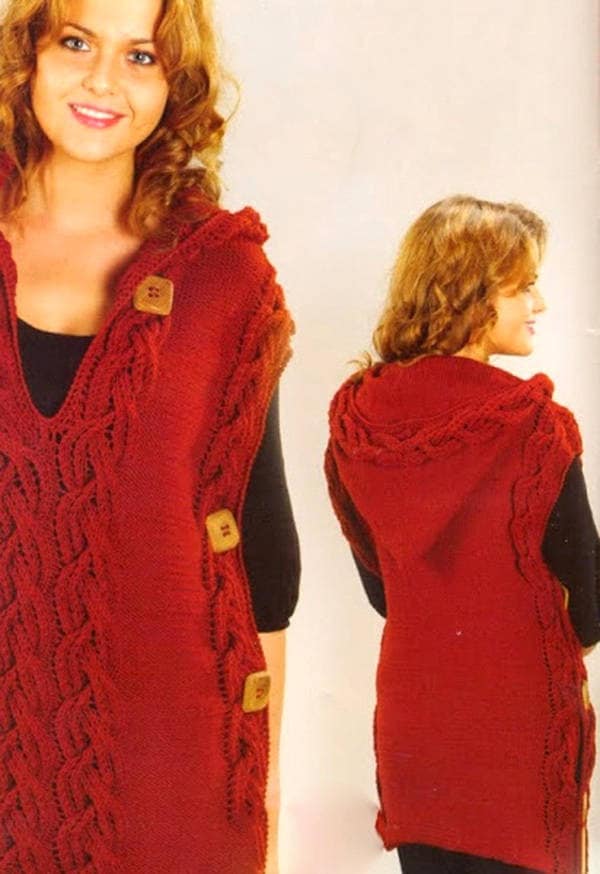 Pullover Mit Kapuze, Handgestrickter Pullover, Ohne Ärmel, Eleganter Ein Geschenk Für Sie Pullover Mit Kapuze, Handgestrickter Pullover, Ohne Ärmel, Eleganter Ein Geschenk Für Sie von KnittingAlexBoutique