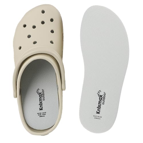 Knixmax Outdoor Einlegesohlen für Crocs Herren Damen Dünne 3mm weiche Einlegesohlen für Birkenstock Atmungsaktive Komfortable Einlegesohle für Clogs Sandalen und Gartenschuhe Grau EU46-47 (2 Paare) von Knixmax Outdoor