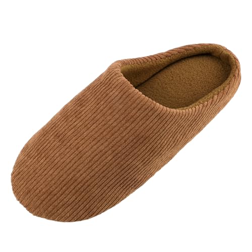 Knixmax Damen Hausschuhe Memory Foam Winter Warme Pantoffeln Bequeme Rutschfeste Leicht Home Slipper Braun 38/39EU von Knixmax