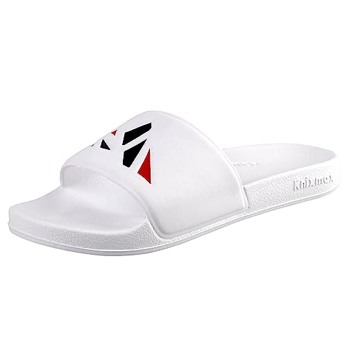 Knixmax Damen Dusch-& Badeschuhe Badelatschen Strand Schlappen Sandalen Sommer Hausschuhe Pantoletten Slip-on Weiß 36/37EU von Knixmax