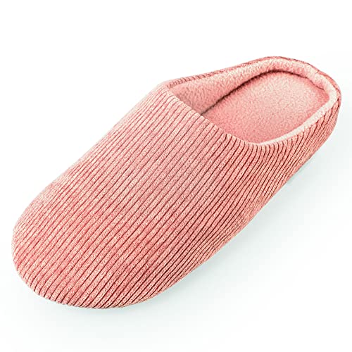 Knixmax Herren Damen Hausschuhe Memory Foam Pantoffeln Winter Warm Slipper Weiche Rutschfeste Unisex-Erwachsene Rosa 40/41EU von Knixmax