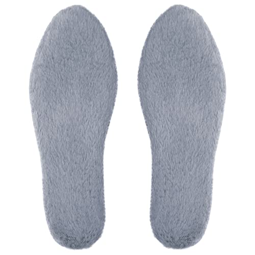 Knixmax Merinowolle Einlegesohlen Warme Einlagen Winter Sohlen Schuheinlagen für Erwachsene und Kinder Grau 31EU von Knixmax