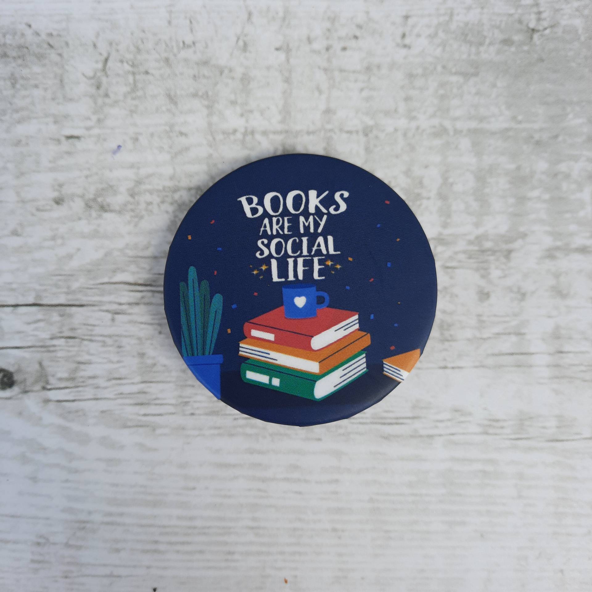 Bücher Sind Mein Soziales Leben | Button Badge Buchliebhaber Lese-| Bücherwurm Buchzubehör Geschenk Für Leser von KnjizicicaBookish