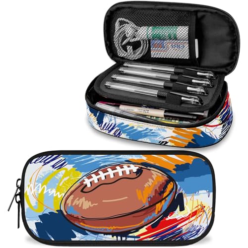 Knobcar Großes Fußball-Federmäppchen, großes Fassungsvermögen, Federmäppchen für Kinder, Mädchen, Jungen, Teenager, Damen, Herren, tragbares Kinder-Federmäppchen mit Reißverschluss Knobcar Großes Fußball-Federmäppchen, großes Fassungsvermögen, Federmäppchen für Kinder, Mädchen, Jungen, Teenager, Damen, Herren, tragbares Kinder-Federmäppchen mit Reißverschluss von Knobcar