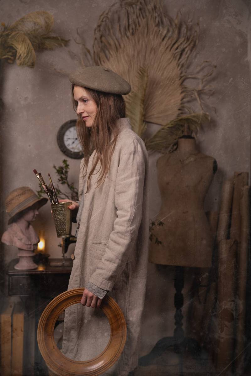 Leinenjacke Studio | Lockerer Leinenmantel Sommerliche Leinen Jacke Duster Mantel Freund von KnockKnockLinen