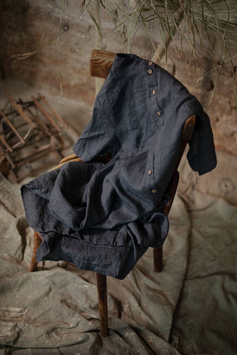 Leinen Oversized Kleid Leuchthaus | Staubmantel Sommerkleid Leinenhemd Leichter Sommermantel Langes von KnockKnockLinen