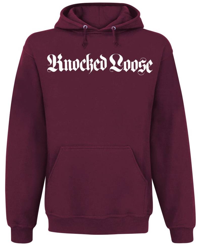 Knocked Loose Chruch Kapuzenpullover burgund in M von Knocked Loose