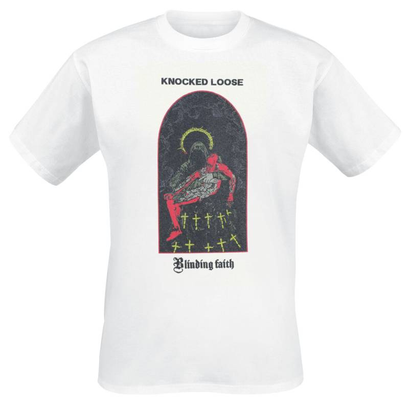 Knocked Loose T-Shirt - You won't go before you're supposed to - S bis 3XL - für Männer - Größe S - weiß  - Lizenziertes Merchandise! von Knocked Loose